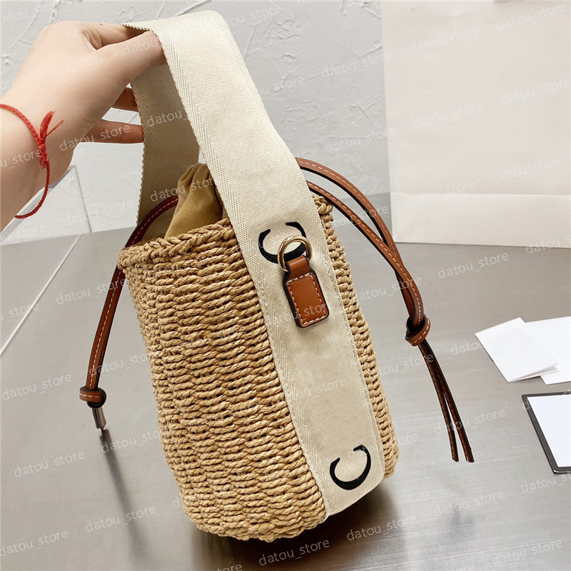 

Woody Tote Fashion Women Luxurys Designers Crossbody Bags Summer Straw Plaited Shoulder Bag Womens Handbags Purses Bucket Bags Totes, Box