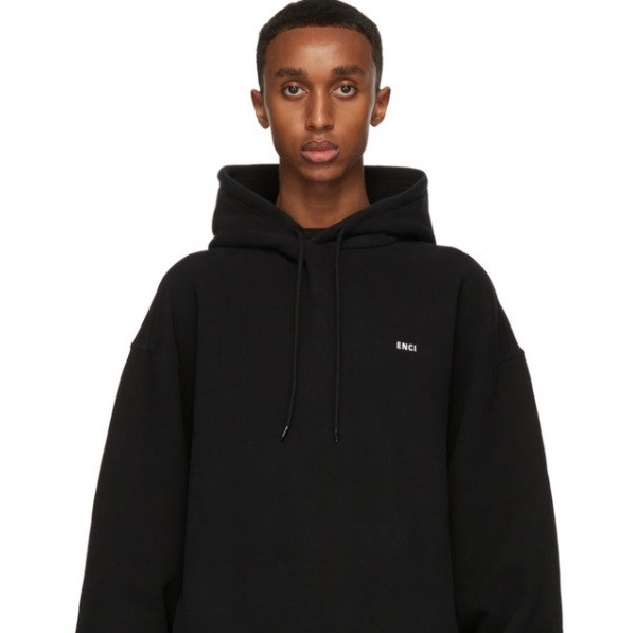 

European France Paris Small Logo Letter Printed Hooded Sweatshirt High Street Simple Pullover Hoodies Fashion Men Women Long Sleeve Fleece, Black