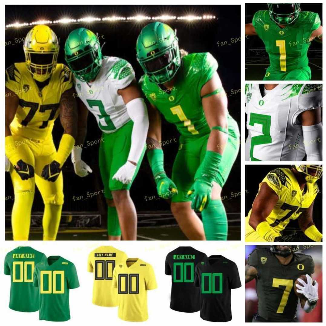 

2021 Oregon Ducks Football Jersey NCAA College Justin Herbert CJ Verdell Kayvon Thibodeaux Tyler Shough DJ Johnson Justin Flowe Noah Sewell, As