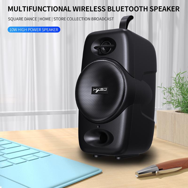 

Portable Speakers 2021 Bluetooth-compatible Music Bass Speaker Subwoofer Outdoor Wireless Loudspeaker Support Q8 10W Driver Sound