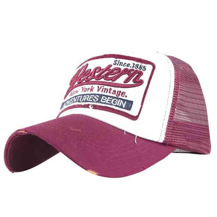 

2021 customize custom D embroidered embroidery trucker cap, Gray