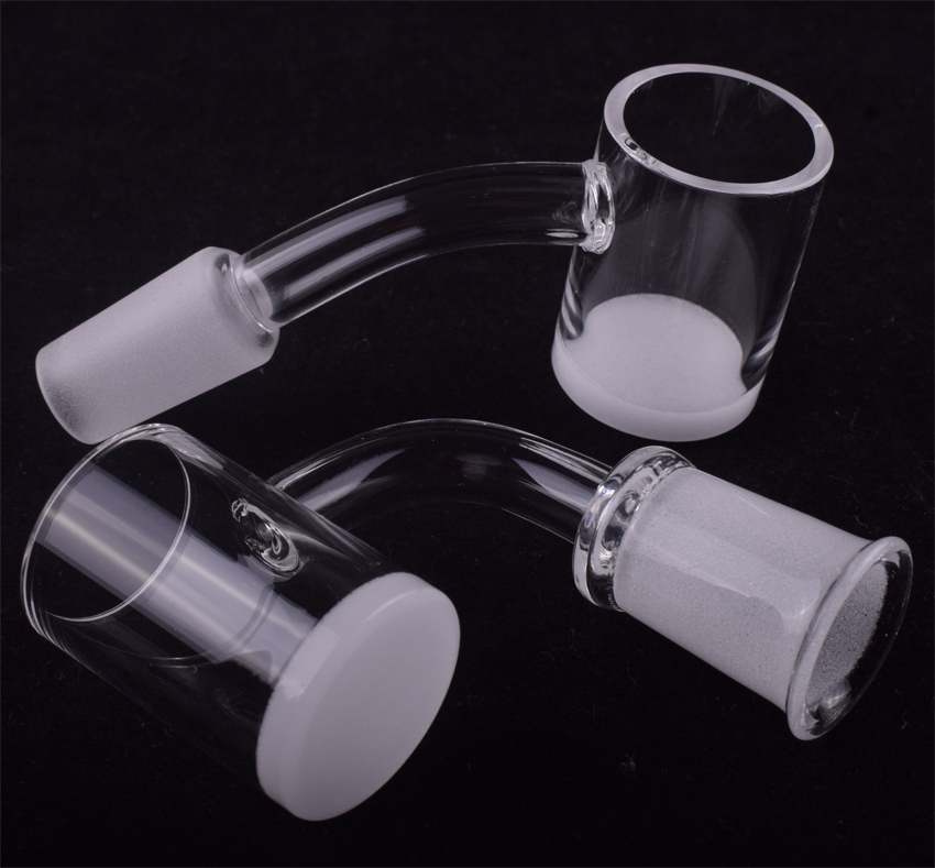 

25mm XL Smoking Quartz Banger Nail 4mm Thick Opaque Bottom Flat Top 10mm 14mm 18mm Male Female Joint For Glass Water Pipes