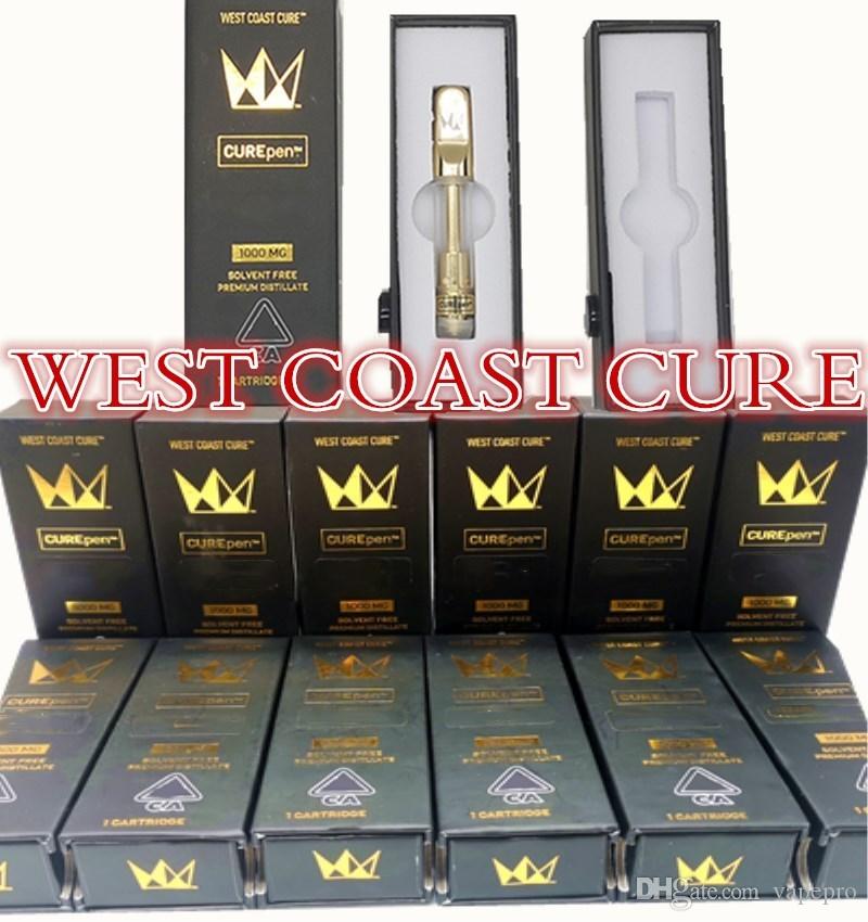 West Coast Cure Curepen Carts Vape Cartridges 1.0ml 0.8ml Ceramic Coils Thick Oil Tank 510 Thread Empty Vape Cartridges Packaging stickers-image-749274856