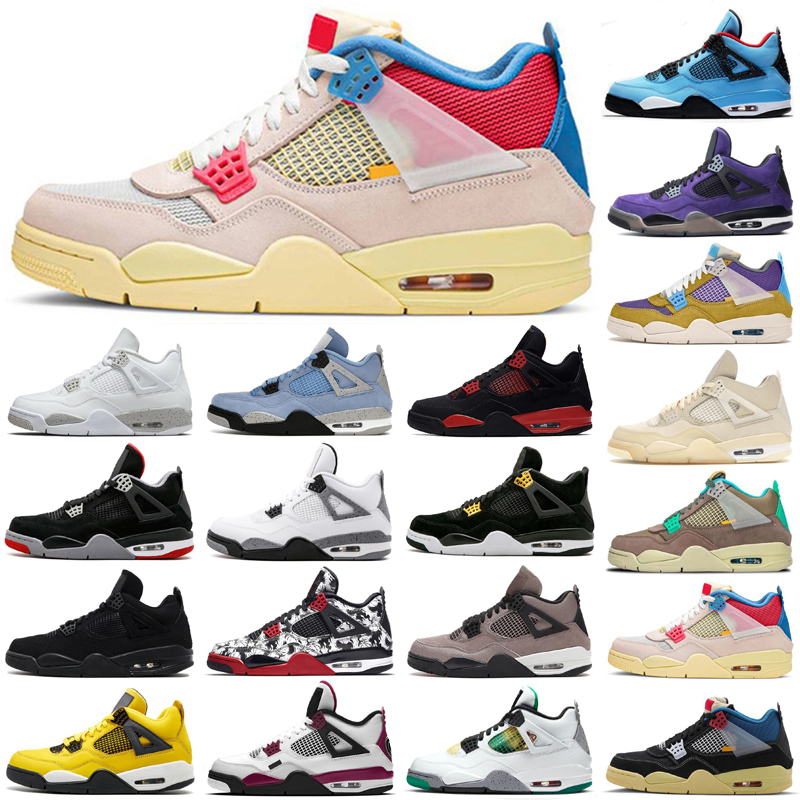 

2021 women men outdoor shoes 4s Taupe Haze Desert Moss 4 mens trainers sports sneakers fashion breathable size 36-47, As shown 14