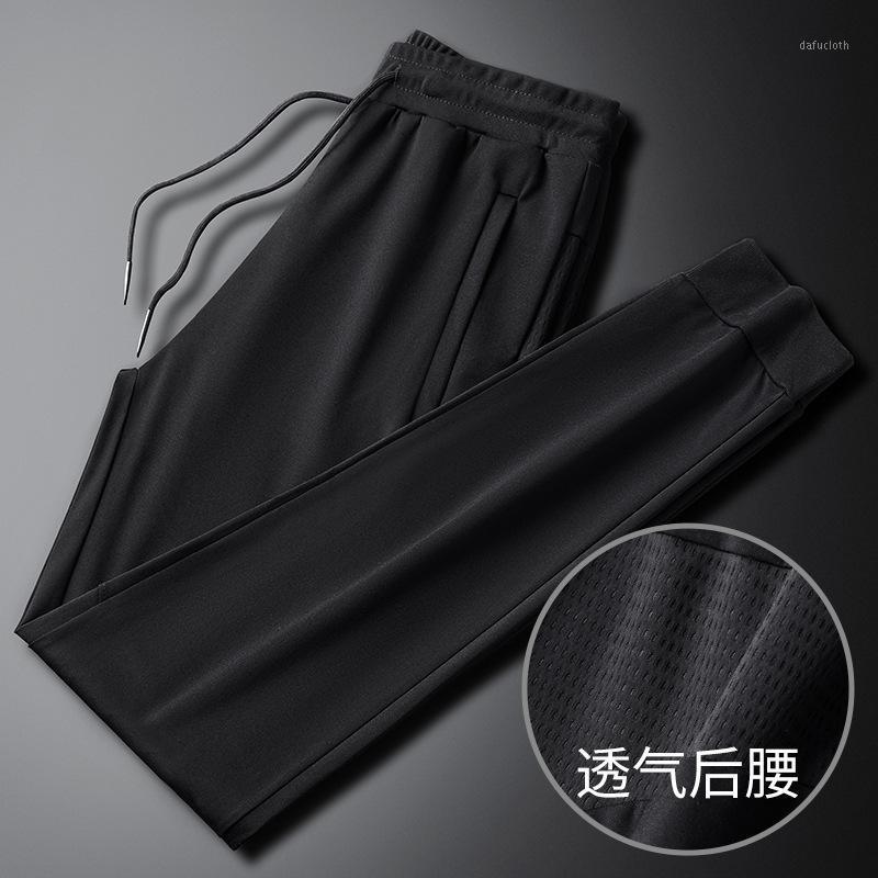 

Summer Light Plus Men's Stretch Sports Pants Extra Large Fat Roman Casual, Straight black