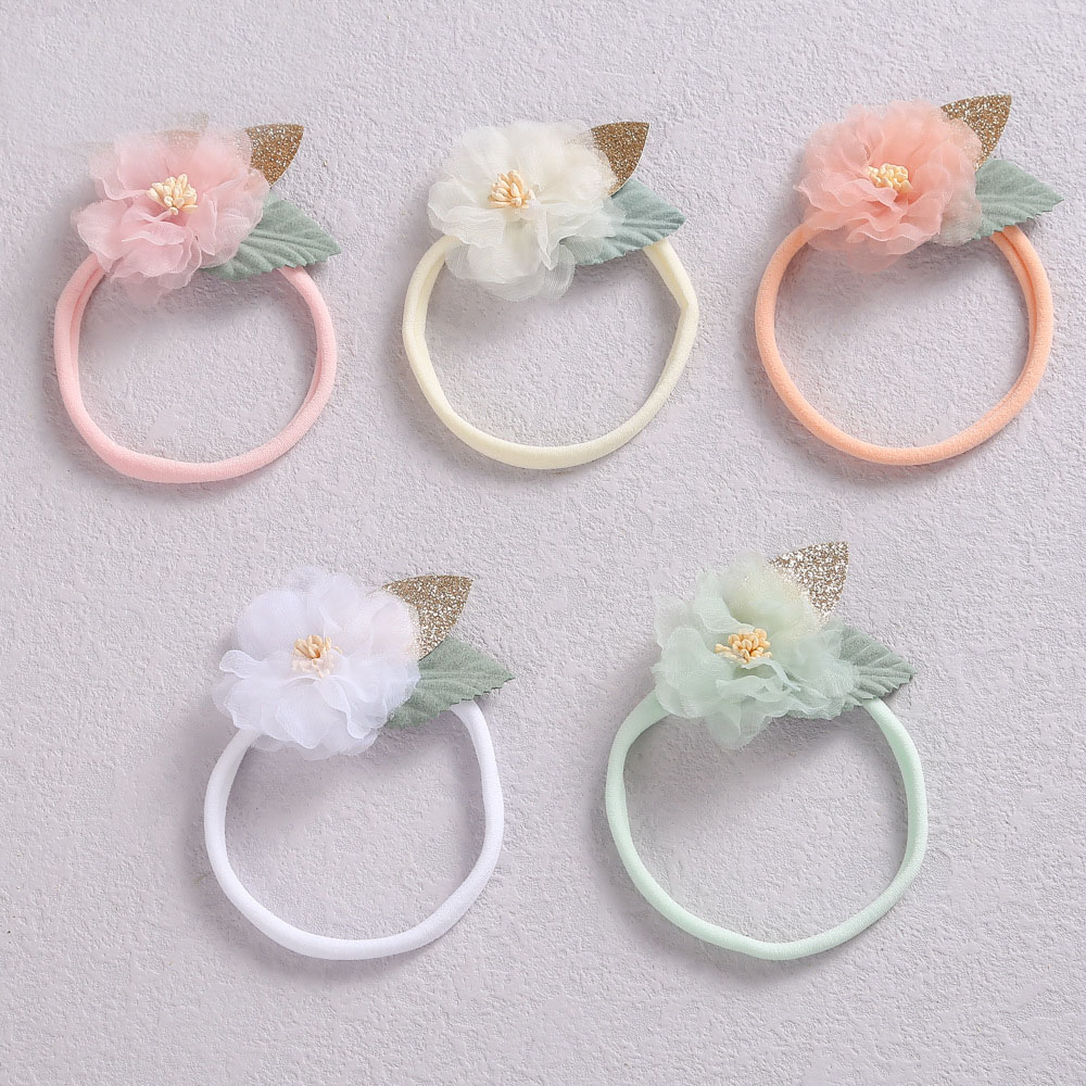 

15773 Europe Baby Girls Floals Headband Kids Flowers Crown Photography Props Hair Band Artificial Flower Hairband Accessory, Mixed color
