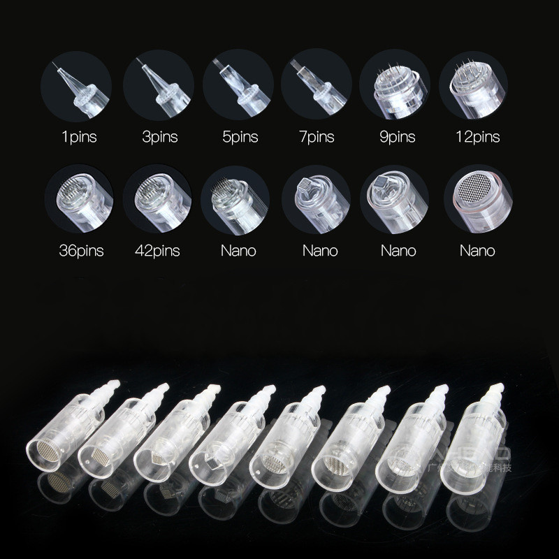 

Needle Cartridge for 1/3/5/7/9/12/36/42 Pin/Nano Microneedle Replacement Dr Pen Derma Tattoo Bayonet Screw 20pcs