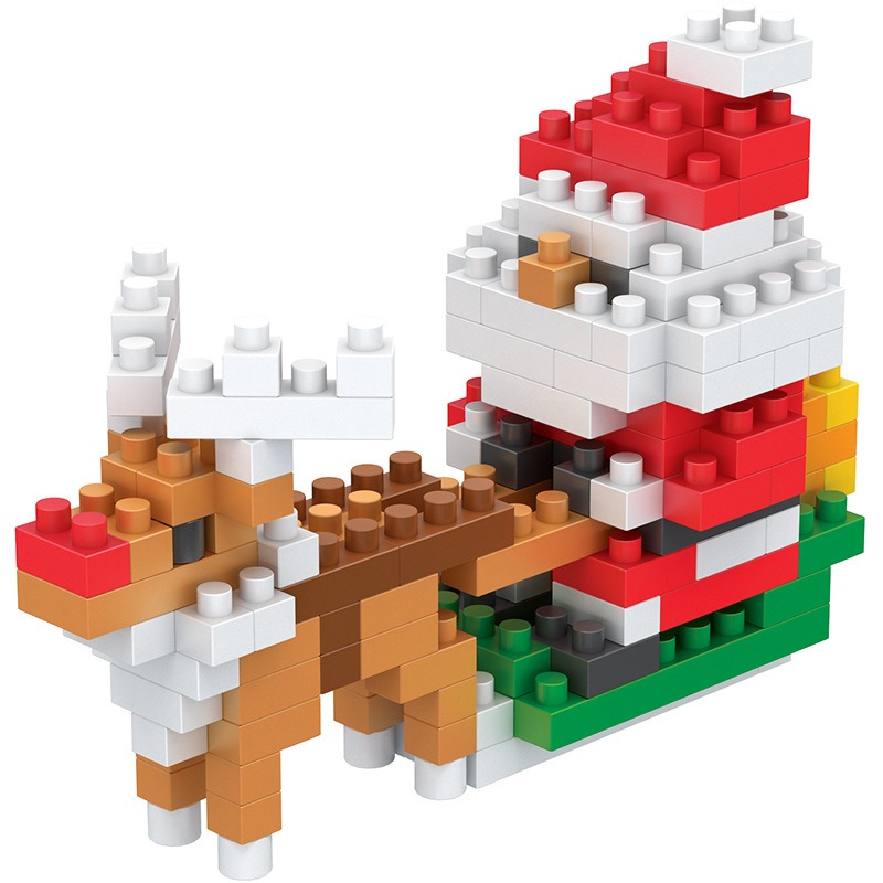

LBOYU Mini Building Blocks Santa Claus/Elk/Snowman KIts Construction Educational DIY Gift