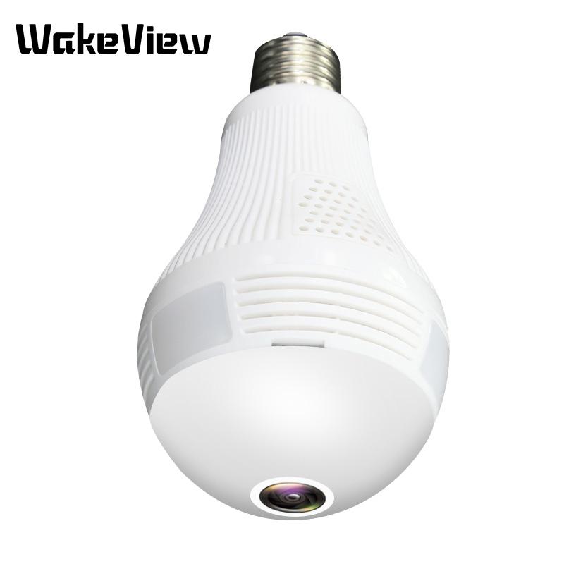 

Cameras WakeView LED Light 960P Wireless Panoramic Home Security WiFi CCTV Fisheye Bulb Lamp IP Camera 360 Degree 1.3MP