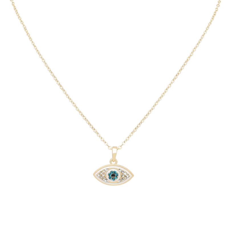 

Pendant Necklaces Turkish Blue Charm Kolye Crystal Nazar Pendants Natural White Necklace Chokers Jewelry Israel Jewish