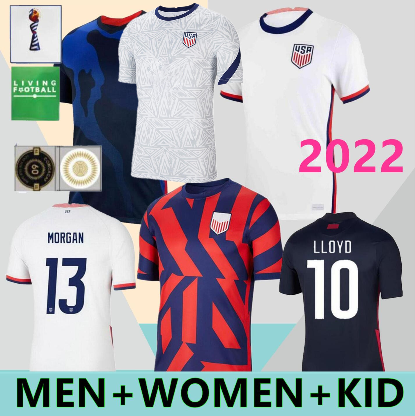 

TOP 20 21 22 MCKENNIE Christian Pulisic Soccer Jersey Alex Morgan Julie Ertz Megan Rapinoe Press Lloyd Heath Yedlin Dempsey Altidore women kid suit Football Shirts, Men patch2