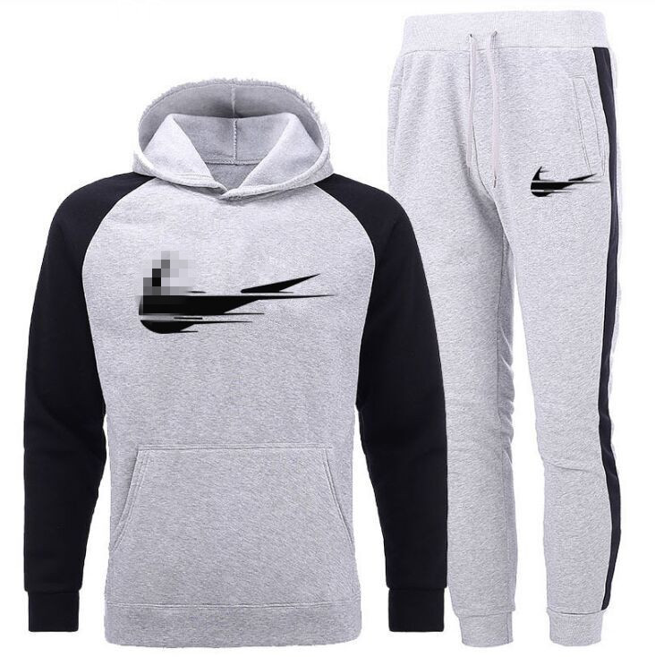 

Men' hoodie+pants Sets 2 pieces Autumn Running tracksuit Sweatshirt Set Gym Clothes Men Sport Suit Track Plus Size -XXXL, Dark grey