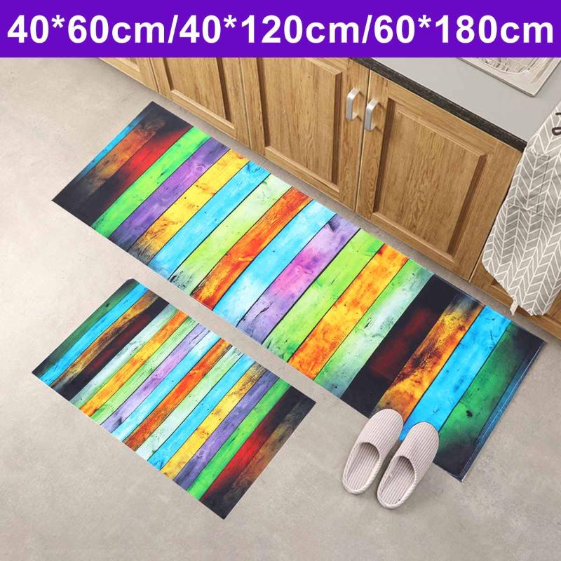 

Carpets Colorful Rainbow Rug Bedroom Mat Washable Non-Slip Dining Room Carpet Soft Area Rectangle Floor Home Decoration