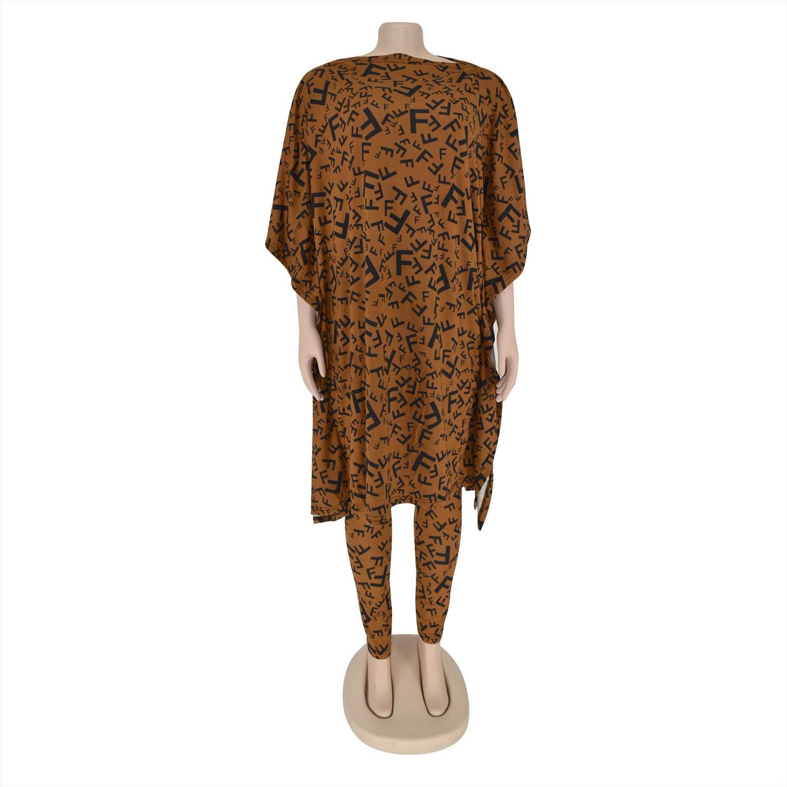 

african dashiki elastic sets women tracksuits f print two pieces suit x long casual outfit european clothing for, Gray