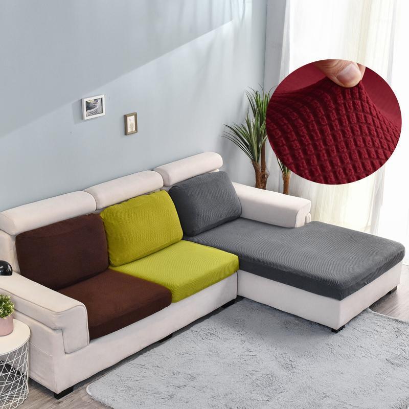 

Chair Covers Sofa Seat Cushion Cover Pets Kids Furniture Protector Polar Fleece Stretch Washable Removable Slipcover 1/2/3/4
