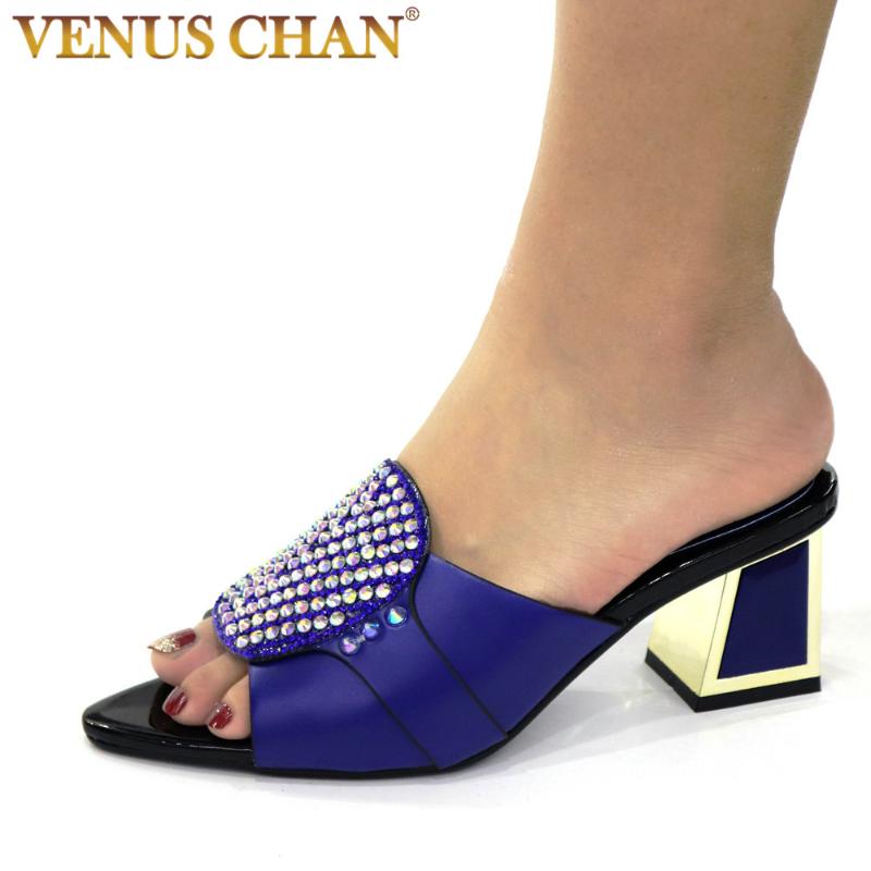 

Luxury Shoes Women Designers High Heels Wedding Decorated With Metal Italian For Party Plus Size Dress, Black