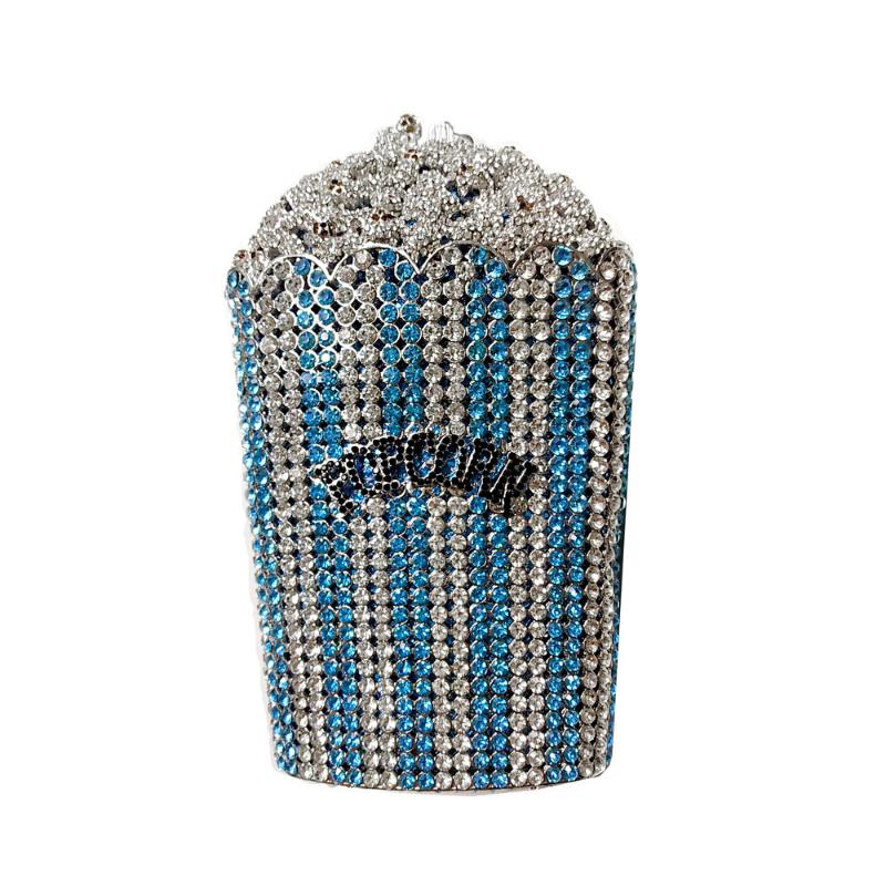 

Classic French fries New design clutch evening bags designer women purse soiree pochette Rhinestones crystal party clutch bag red1
