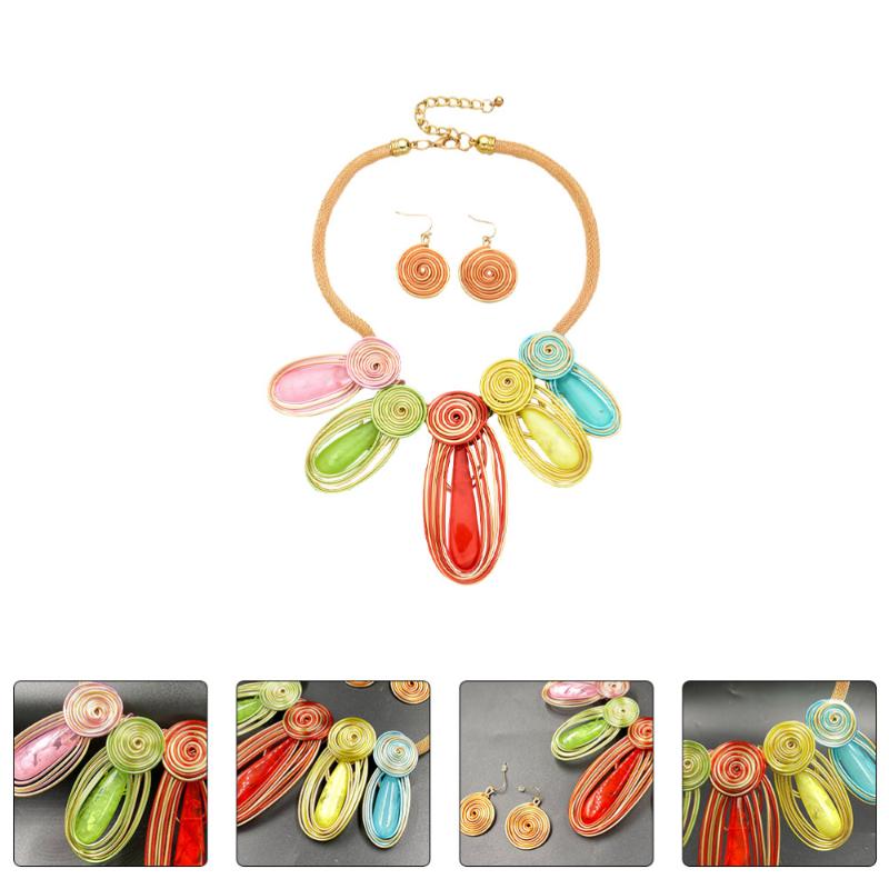 

Pendant Necklaces 1 Set Of Ethnic Style Necklace Decorative Jewelry Ornament