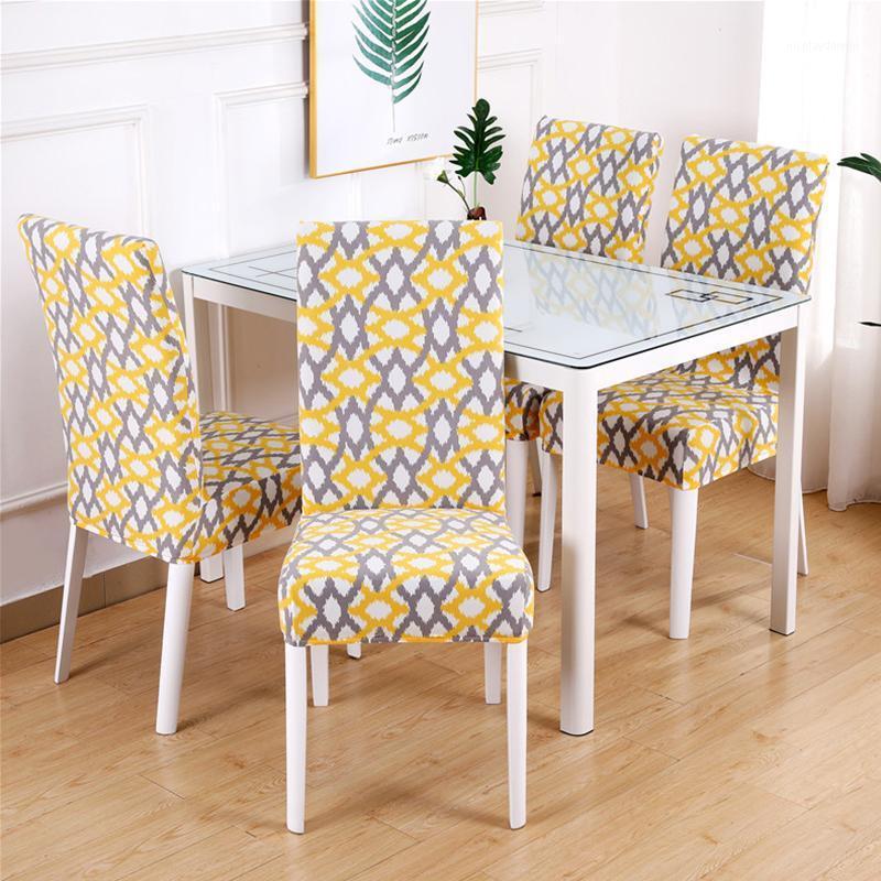 

Chair Covers Fashion Home Decoration Printing Four Seasons Universal Cover Stretch Seat Dust-Proof Furniture Protector