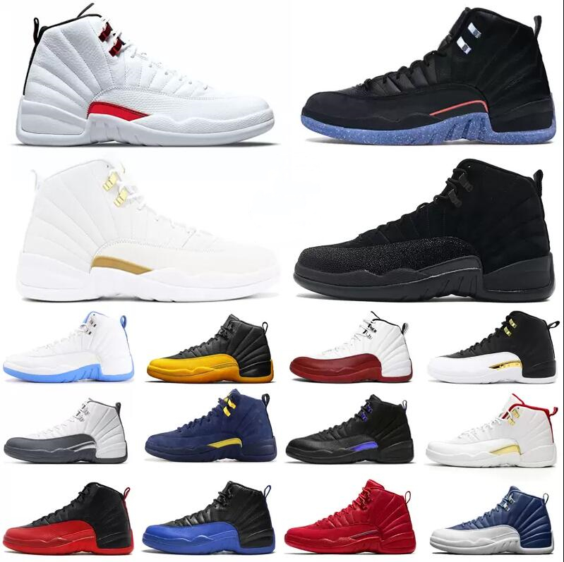 

Newest 12 12s 25th Anniversary Men Basketball Shoes university blue utility twist Black Dark Concord reverse flu game Red Lipstick Aleali May Fortune men Sneakers