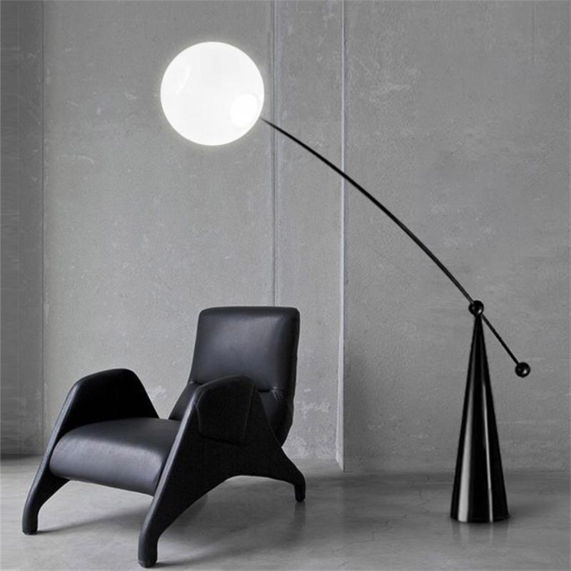 

Floor Lamps Nordic Minimalist Lamp Glass Shade Fishing Luminair For Living Room Bedroom Bedside Decor Standing Light LED Lights