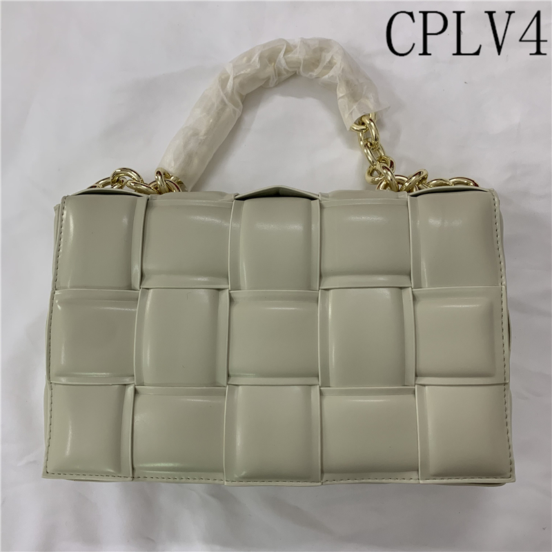 

Fashion women's bag 2021 thick chain high-end woven diagonal one-shoulder handbag, See chart
