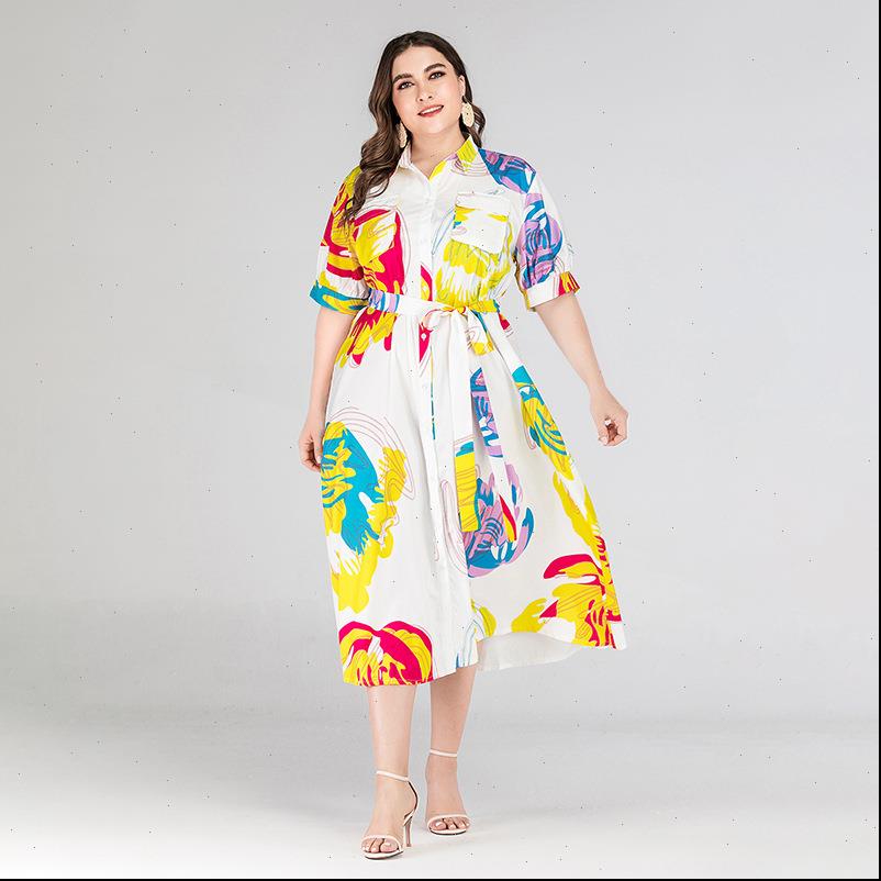 

womens dresses colorful print elegant shirt dress women fashion summer short sleeve casual plus size maxi long, Black;gray