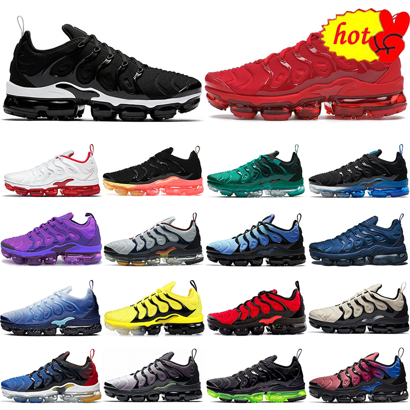 

tn plus running shoes for men women Triple Black White Cherry Fresh Atlanta Hyper Blue Bred Pure Platinum mens trainers sport 36-45, Psychedelic purple