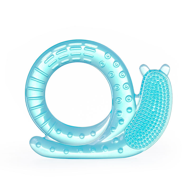 

New Baby teether Snail gum baby hands grip soft silicone gum massage dental gum liquid silicone product FDA chewing