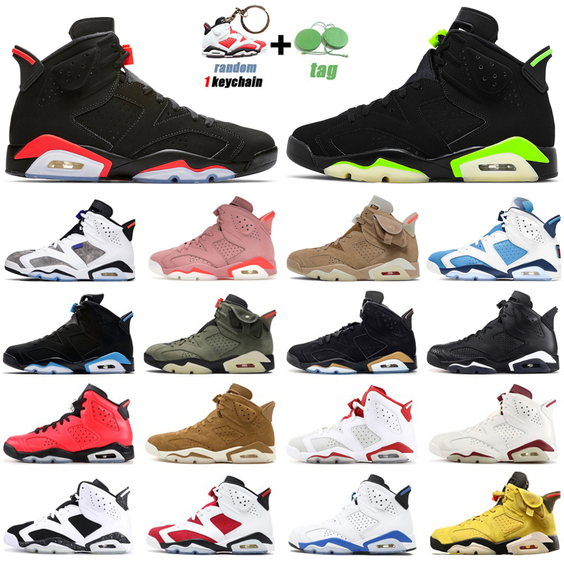 

cheaper 6s Electric Green Jumpman Basketball Shoes 6 UNC British Khaki 2021 Carmine Black Infrared DMP Alternate Mens Trainers Sports Sneakers