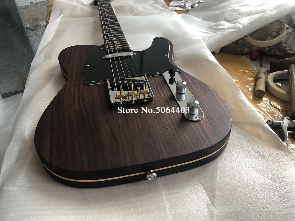 

PaulWaller GeorgeHarrison All Rosewood Tele Electric Guitar 3 Saddle Bridge Vintage Tuners Round Input Jack