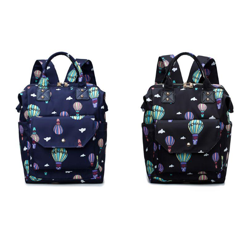 

Backpack Multifunctional Air Balloon Print Mummy Diaper Bag Large Capacity Maternity Travel Handbag For Baby Care K5DA