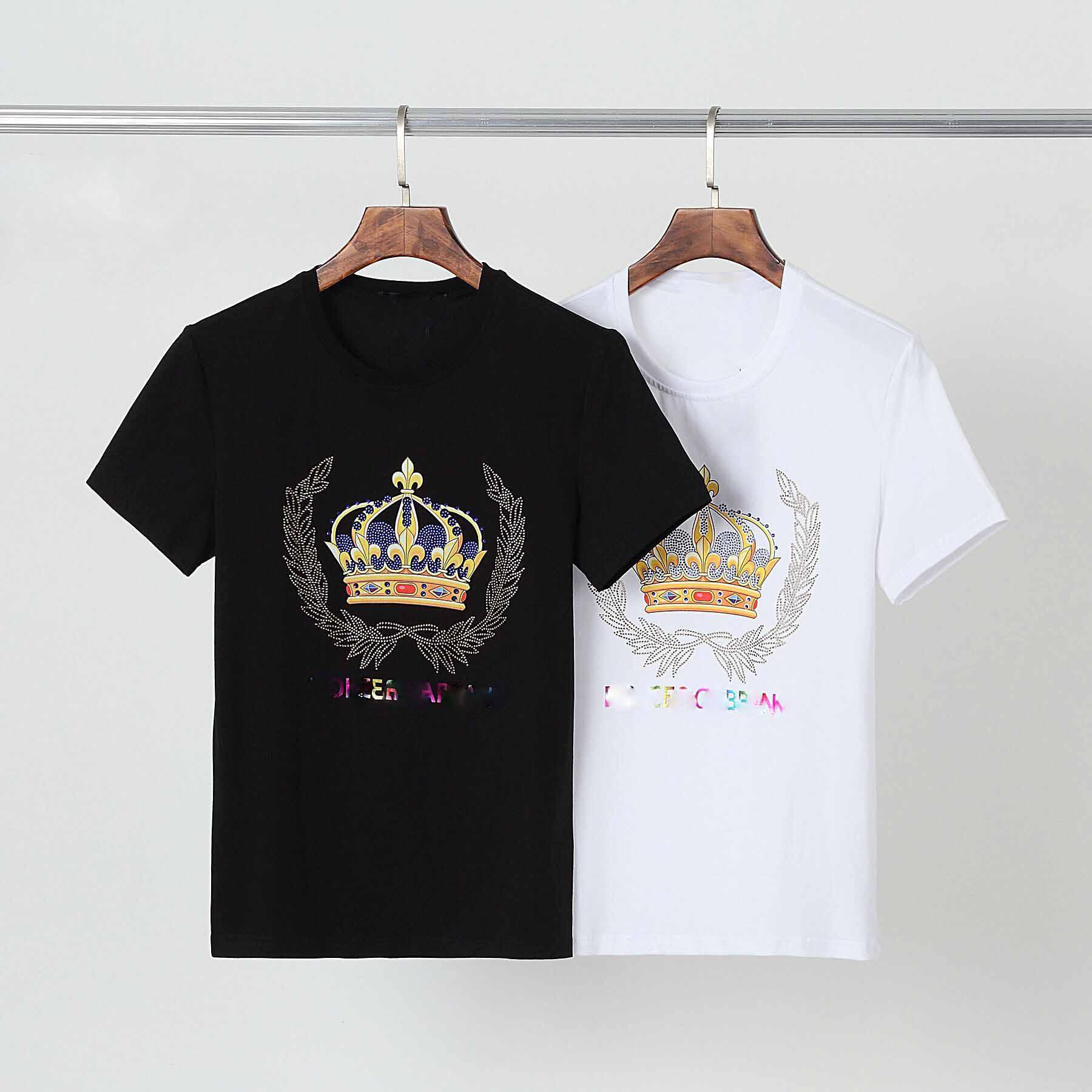 

2021 Mens Designer T Shirt fashion Tshirts men black TShirts Top Short Sleeve women's casual Tees Hip Hop Streetwear tshirts M-3XL, White;black