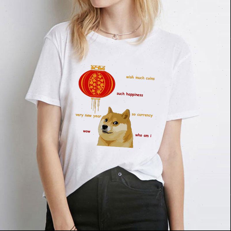 

much cions such happiness womens printed cool fashion harajuku short sleeve o neck shirts, White