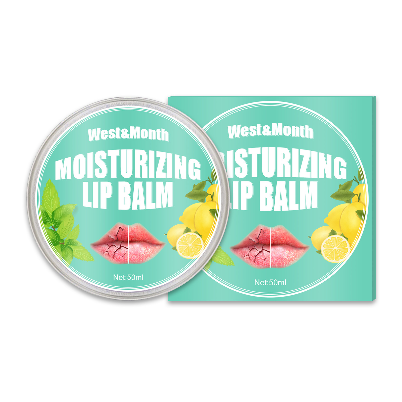Free freight West&Month Moisturizing lip balm nourishes and moisturizes lips prevents dryness and is not greasy-image-751594988