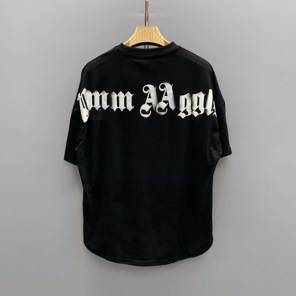 

2021 fashion short-sleeved t-shirt loose design palm meichao pa angels short sleeve bbshopping, White;black