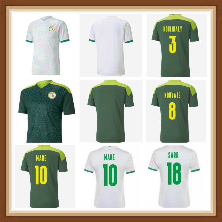 

2021 2022 Thai Senegal Soccer Jerseys national team MANE KOULIBALY GUEYE KOUYATE SARR homme Maillot de foot Football Shirt