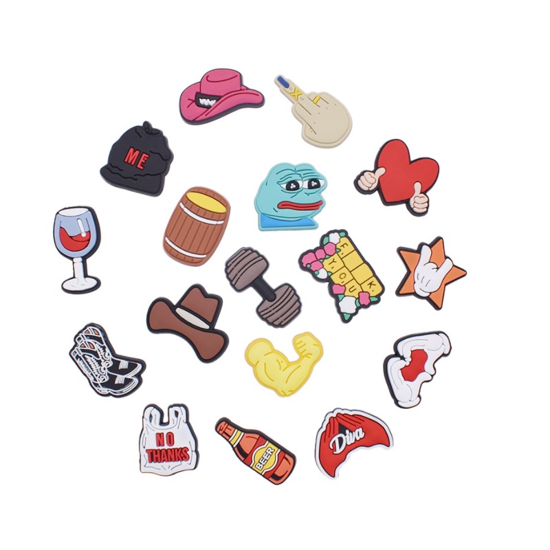 

Novelty cartoon PVC Shoe Charms Buckles Boys Girls Fit Bracelets Croc JIBZ Shoes accessories Wristband kids Gift