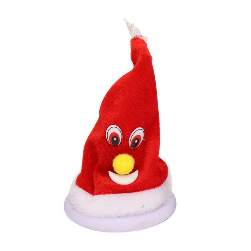 

Christmas Decorations Electric Music Swing Tree Hat Creative Luminous Children's Toys