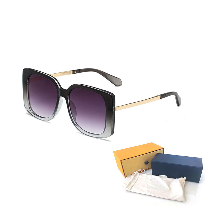 

High Quality Womans Sunglasses Fashion Gradient Mens Sun glasses Luxury UV Protection men Designer eyeglass Metal hinge eye women nglasses with Original box 1216
