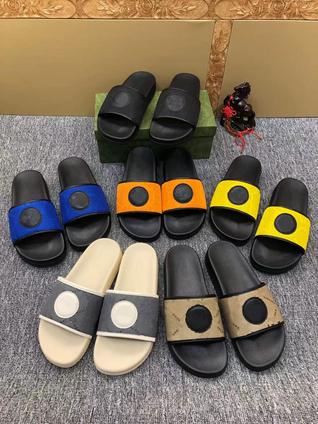 

Designer Men Women Sandals with Correct Flower Box Dust Bag Shoes snake print Summer Wide Flat Slipper size 35-46, Black