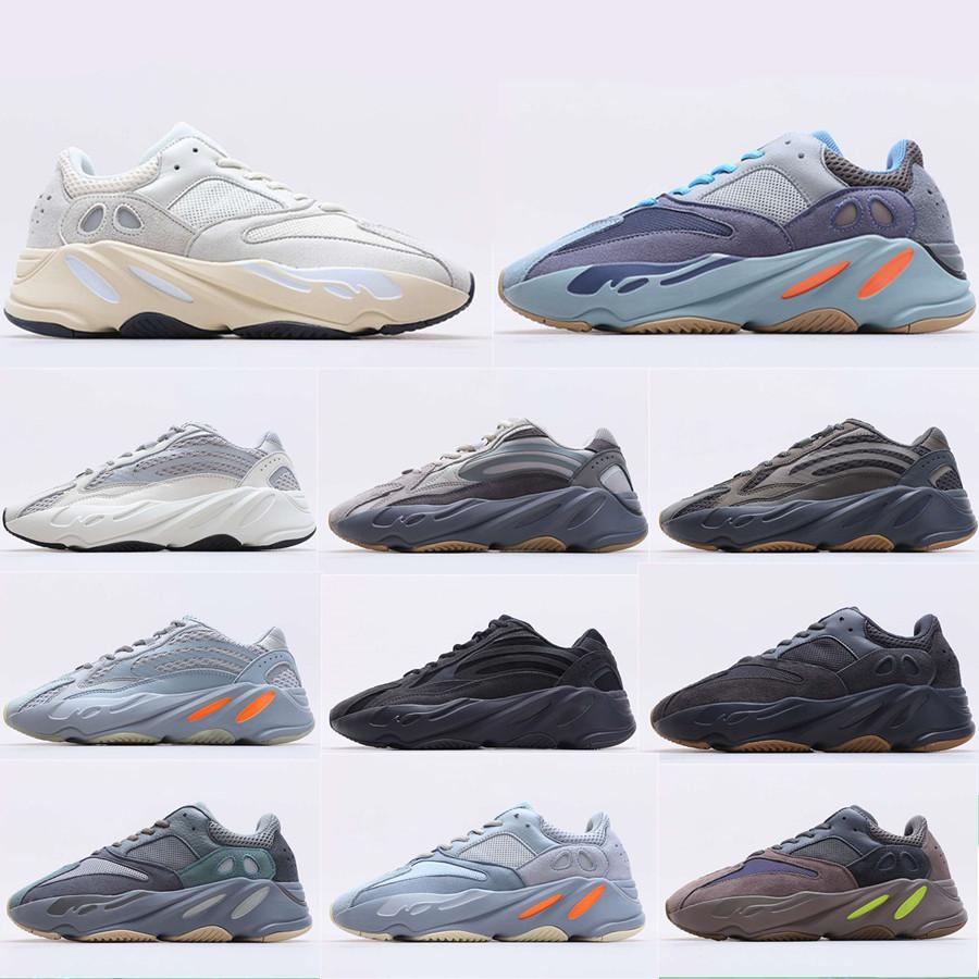 

700 Runner 2020 New Kanye relective orange tie-dye Men Women Running shoes Carbon Teal Blue OG Solid Grey Utility Black Sneaker