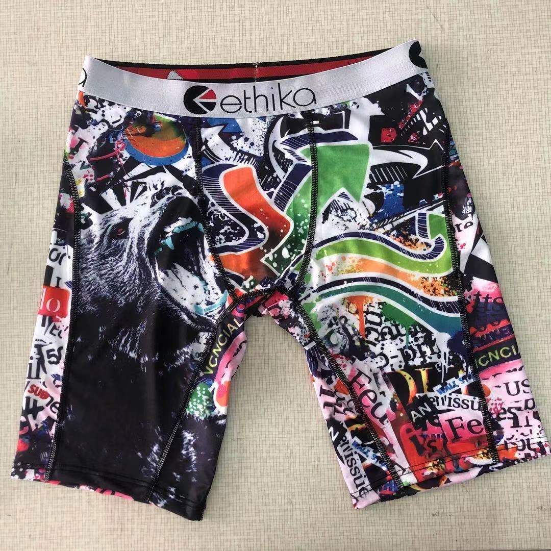 

High-quality mens boxer men underpants ethika boxers shorts Promotion Random styles underwear quick dry briefs graffiti printing swim trunks, Black;white