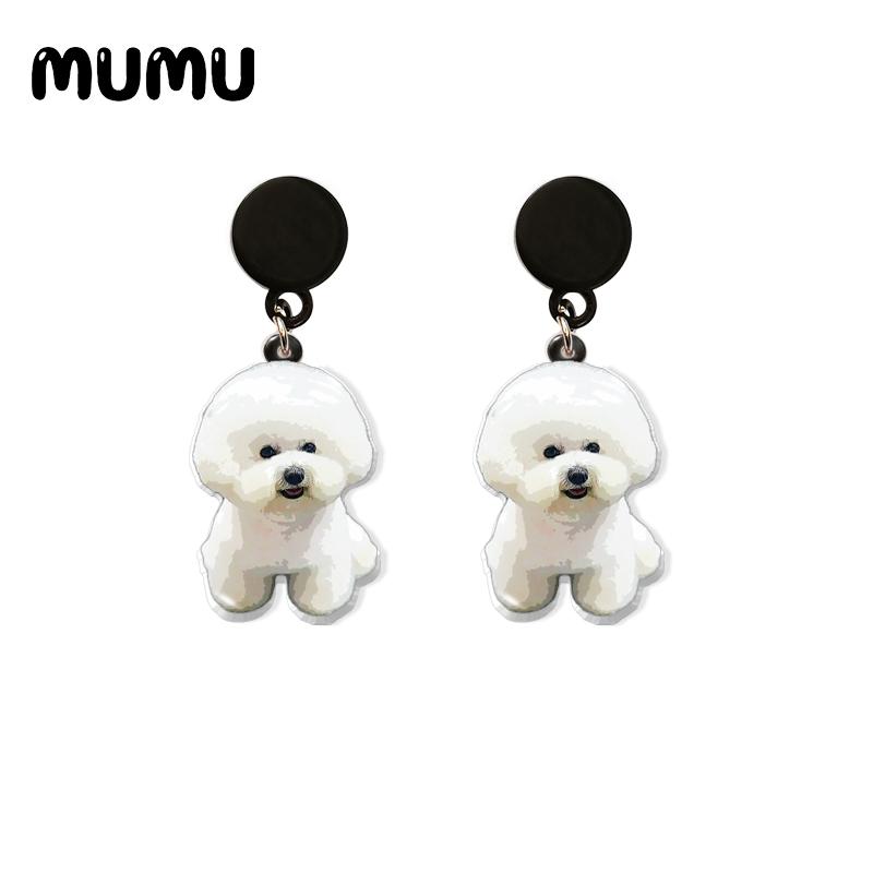 

Dangle & Chandelier 2021 Poodle Dog Drop Earring Cute Pet Acrylic Earrings Resin Epoxy Handmade Jewelrys, Silver