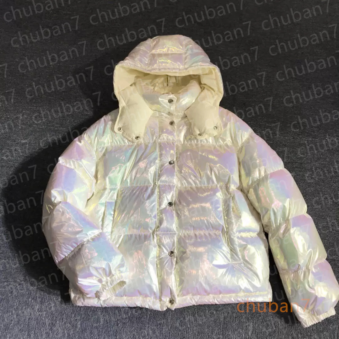

Women Outerwear colorful down jacket Ladies Panelled thin jackets coat shiny Christmas gift Top Quality Winter Casual Outdoor Warm Outwear Thicken Color gradient, Black