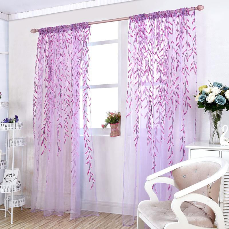 

Willow Modern Tulle Curtains For Living Room Bedroom Voile Window Drapes Can CSV Curtain