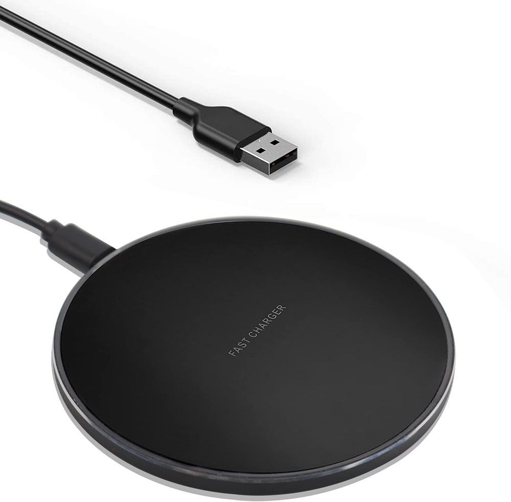 

Fast Wireless Charger Charging Pad, Inductive Wireless Charging Station 15 W Qi Charger with USB-C Cable for iPhone Smart Cell Mobile Phone