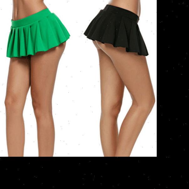 

pleated mini schoolgirl micro summer womens skirts cosplay club costume solid color low warist plus size s, Black