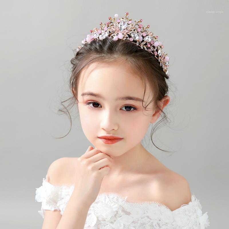 

Children's Crown Hair Accessories Princess Handmade Model Show Girl Jewelry Headband Clips & Barrettes, Golden;silver
