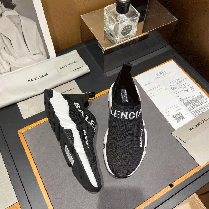 

with box,dust bags,invoice luxurys designers top quality handmade shoe shoes for mens and womens Elastic textiles sneakers slipper, With box and dust bags